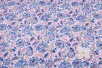 White Floral Handblock Printed 100% Pure Soft Cotton Fabric - Image 2