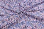 White Floral Handblock Printed 100% Pure Soft Cotton Fabric - Image 3