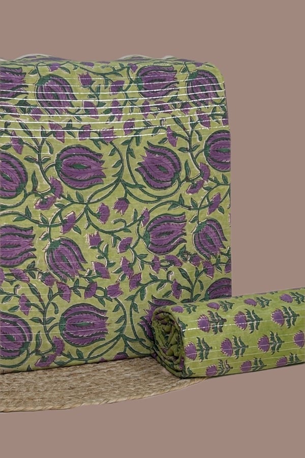 2pc Pure Soft Cotton Blockprinted Top and Bottom Fabric Set