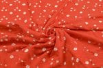 Orange - Bandhani Tie Dye 100% Pure Soft Cotton Satin Finish Fabric - Image 3