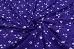 Blue - Bandhani Tie Dye 100% Pure Soft Cotton Satin Finish Fabric - Image 3