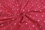 Pink - Bandhani Tie Dye 100% Pure Soft Cotton Satin Finish Fabric - Image 3