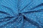 Blue - Bandhani Tie Dye 100% Pure Soft Cotton Satin Finish Fabric - Image 3