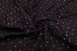 Black - 3 Colour - Bandhani Tie Dye 100% Pure Soft Cotton Satin Finish Fabric - Image 3