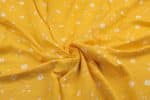 Yellow - Bandhani Tie Dye 100% Pure Soft Cotton Satin Finish Fabric - Image 3