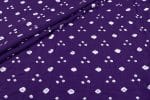Purple - Bandhani Tie Dye 100% Pure Soft Cotton Satin Finish Fabric