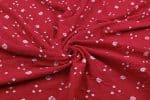 Red - Bandhani Tie Dye 100% Pure Soft Cotton Satin Finish Fabric - Image 3