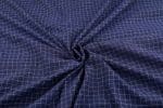 Blue - Authentic HandLoom Woven Checks Flowy Soft Cotton Fabric - Image 3