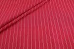 Red - Authentic HandLoom Woven Stripes Flowy Soft Cotton Fabric