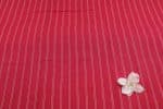 Red - Authentic HandLoom Woven Stripes Flowy Soft Cotton Fabric - Image 2