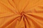 Orange - Authentic HandLoom Woven Stripes Flowy Soft Cotton Fabric - Image 3