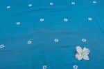 Blue - Authentic HandLoom Woven Design Flowy Soft Cotton Fabric - Image 2