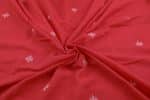 Red - Authentic HandLoom Woven Design Flowy Soft Cotton Fabric - Image 3