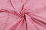 Pink - Authentic HandLoom Woven Design Flowy Soft Cotton Fabric - Image 3