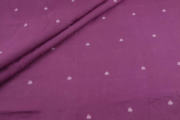 Purple - Authentic HandLoom Woven Design Flowy Soft Cotton Fabric