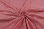 Pink - Authentic HandLoom Woven Design Flowy Soft Cotton Fabric - Image 3