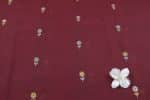 Red - Authentic HandLoom Woven Design Flowy Soft Cotton Fabric - Image 2
