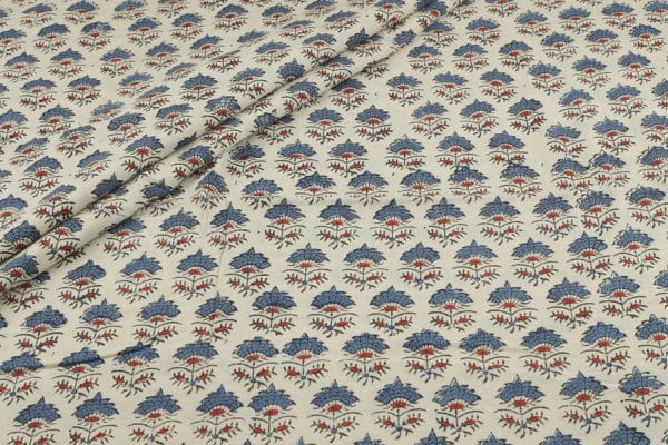 Pre-Cut 2m White - Ajrakh Pure Soft Cotton HandCrafted Fabric
