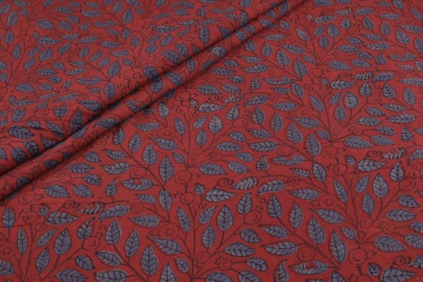 Red - Ajrakh Pure Soft Cotton HandCrafted Fabric