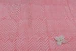 Salmon Pink Floral Handblock Printed 100% Pure Soft Cotton Fabric - Image 2