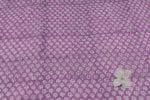 Violet Floral Handblock Printed 100% Pure Soft Cotton Fabric - Image 2