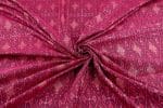 Tyrian Purple Authentic Handwoven Soft Silk-Cotton Ikkat Fabric - Image 3