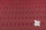 Maroon Red Authentic Handwoven Soft Silk-Cotton Ikkat Fabric - Image 2