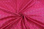 Rose Pink Authentic Handwoven Soft Silk-Cotton Ikkat Fabric - Image 3