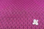Pinkish Purple Authentic Handwoven Soft Silk-Cotton Ikkat Fabric - Image 2