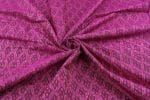 Pinkish Purple Authentic Handwoven Soft Silk-Cotton Ikkat Fabric - Image 3