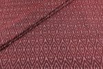 Brownish Red Mercerised Fine Handloom Ikkat Tie-Dye Pure Soft Cotton Fabric