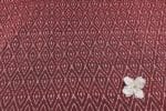 Brownish Red Mercerised Fine Handloom Ikkat Tie-Dye Pure Soft Cotton Fabric - Image 2