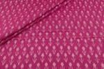Pink Mercerised Fine Handloom Ikkat Tie-Dye Pure Soft Cotton Fabric