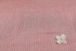 Pinkish Orange Flowy HandLoom Woven Stripes Pure Soft Cotton Fabric - Image 2