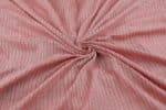 Pinkish Orange Flowy HandLoom Woven Stripes Pure Soft Cotton Fabric - Image 3