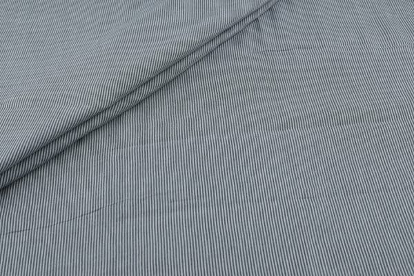 Gray Flowy HandLoom Woven Stripes Pure Soft Cotton Fabric