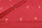 Red Woven Design Flowy HandLoom Pure Soft Cotton Fabric