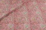 Mauvelous Pink Floral Handblock Printed 100% Pure Soft Cotton Fabric
