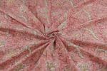Mauvelous Pink Floral Handblock Printed 100% Pure Soft Cotton Fabric - Image 3