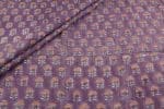 Purple Floral Handblock Printed 100% Pure Soft Cotton Fabric