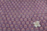 Purple Floral Handblock Printed 100% Pure Soft Cotton Fabric - Image 2