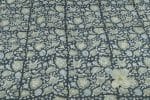Charcoal Blue Floral Handblock Printed 100% Pure Soft Cotton Fabric - Image 2