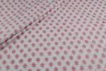 Pre-Cut 2.20m White Floral Handblock Printed 100% Pure Soft Cotton Fabric