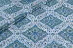 White Floral Handblock Printed 100% Pure Soft Cotton Fabric