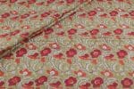 Avocado Green Floral Handblock Printed 100% Pure Soft Cotton Fabric