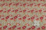 Avocado Green Floral Handblock Printed 100% Pure Soft Cotton Fabric - Image 2