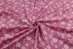 Soft Pink Floral Handblock Printed 100% Pure Soft Cotton Fabric - Image 3