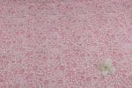 White Floral Handblock Printed 100% Pure Soft Cotton Fabric - Image 2
