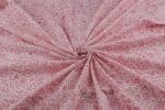 White Floral Handblock Printed 100% Pure Soft Cotton Fabric - Image 3