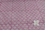 Purple Floral Handblock Printed 100% Pure Soft Cotton Fabric - Image 2
